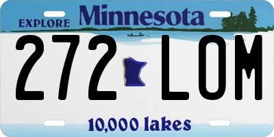 MN license plate 272LOM