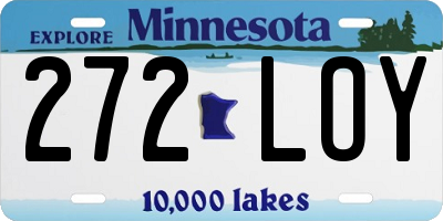 MN license plate 272LOY