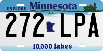MN license plate 272LPA
