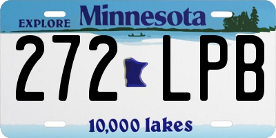MN license plate 272LPB