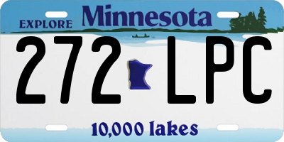 MN license plate 272LPC