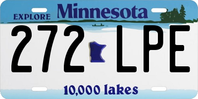 MN license plate 272LPE