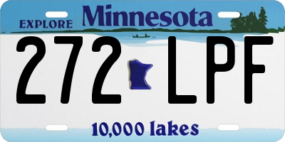 MN license plate 272LPF