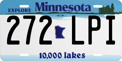 MN license plate 272LPI