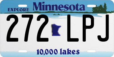 MN license plate 272LPJ