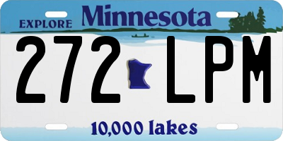 MN license plate 272LPM