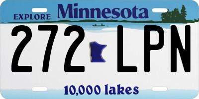 MN license plate 272LPN