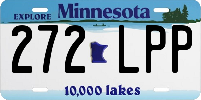 MN license plate 272LPP