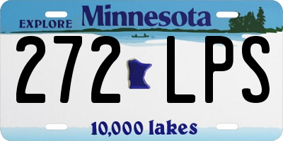 MN license plate 272LPS