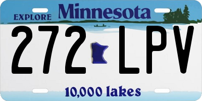 MN license plate 272LPV