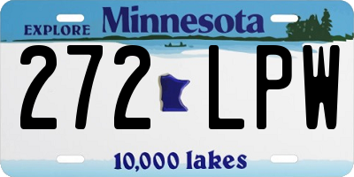 MN license plate 272LPW