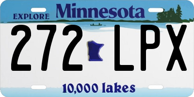 MN license plate 272LPX