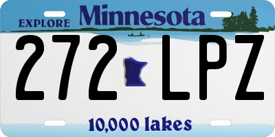MN license plate 272LPZ