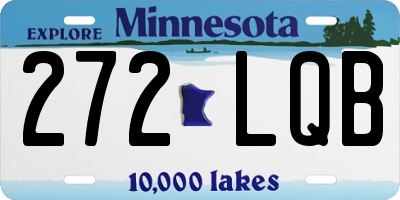 MN license plate 272LQB