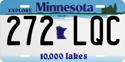 MN license plate 272LQC