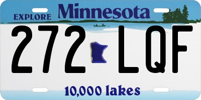 MN license plate 272LQF