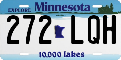 MN license plate 272LQH