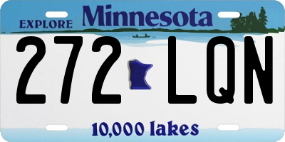 MN license plate 272LQN