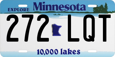 MN license plate 272LQT