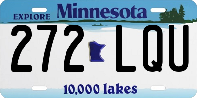MN license plate 272LQU