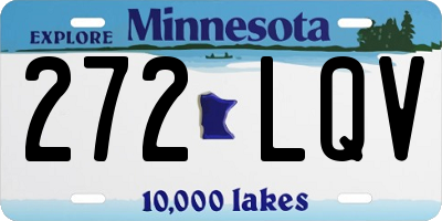 MN license plate 272LQV