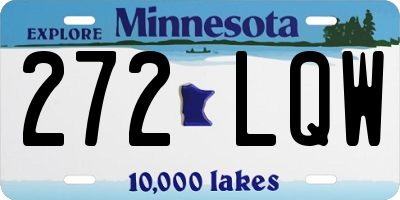 MN license plate 272LQW