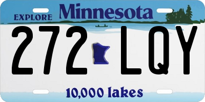 MN license plate 272LQY