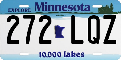 MN license plate 272LQZ