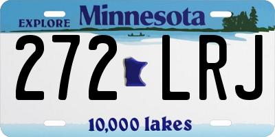 MN license plate 272LRJ