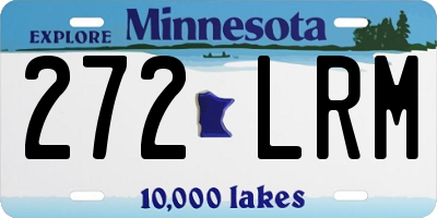 MN license plate 272LRM