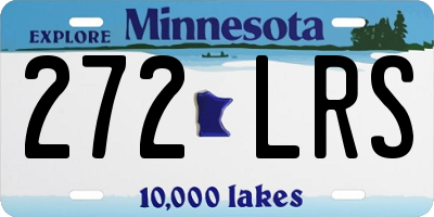 MN license plate 272LRS