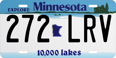 MN license plate 272LRV