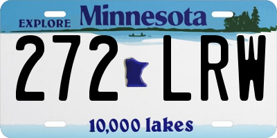 MN license plate 272LRW
