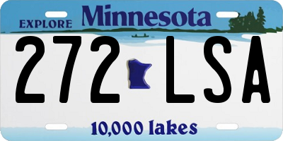 MN license plate 272LSA
