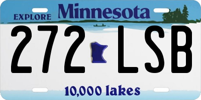 MN license plate 272LSB
