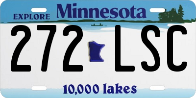 MN license plate 272LSC