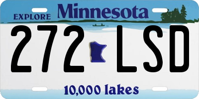 MN license plate 272LSD