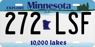 MN license plate 272LSF