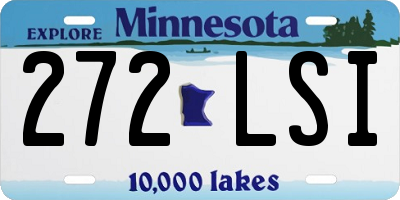 MN license plate 272LSI