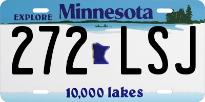 MN license plate 272LSJ