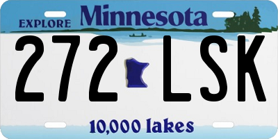 MN license plate 272LSK