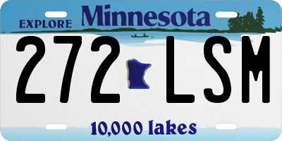 MN license plate 272LSM