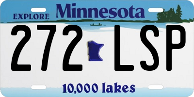 MN license plate 272LSP