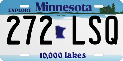 MN license plate 272LSQ
