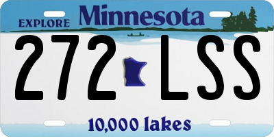 MN license plate 272LSS