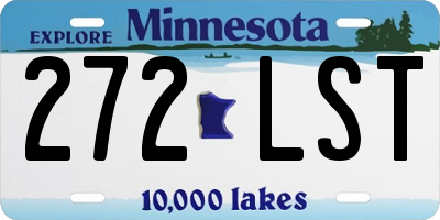 MN license plate 272LST