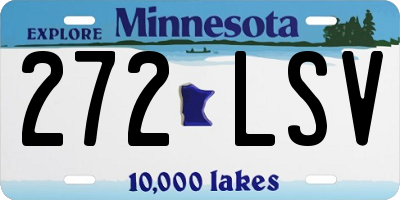 MN license plate 272LSV