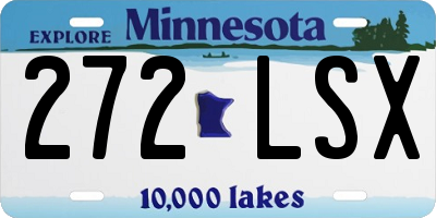 MN license plate 272LSX