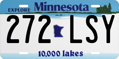 MN license plate 272LSY
