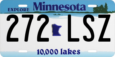 MN license plate 272LSZ